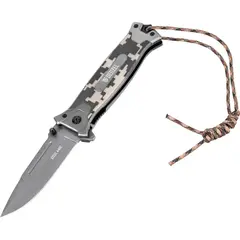 Нож складной многоцелевой, системы Liner-Lock, с накладкой G10 на прямой рукоятке DENZEL 79208