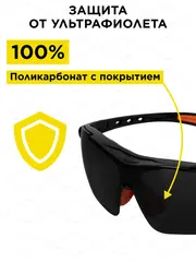 Очки защитные DDE тёмные (647-659)