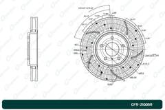Диск тормозной перфорированный вентилируемый G-brake GFR-21009R правый