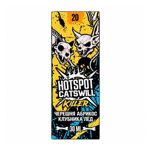 Жидкость HOTSPOT x CATSWILL Salt 2% 30ml - Черешня Абрикос Клубника Лёд
