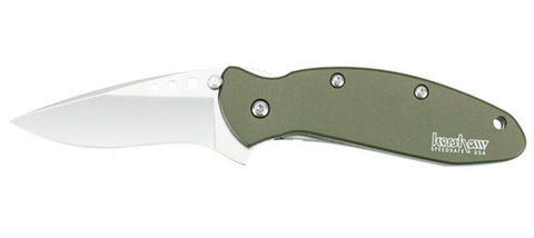 Складной нож Kershaw 1620OL Scallion Olive, оливковая рукоять, полуавтомат (маленький)