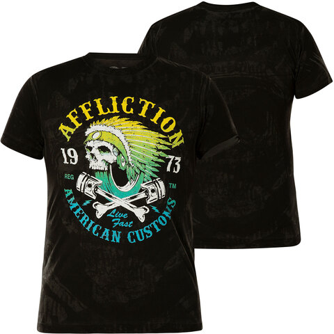 Affliction | Футболка мужская DRIVE SPEED A24765 спина и перед
