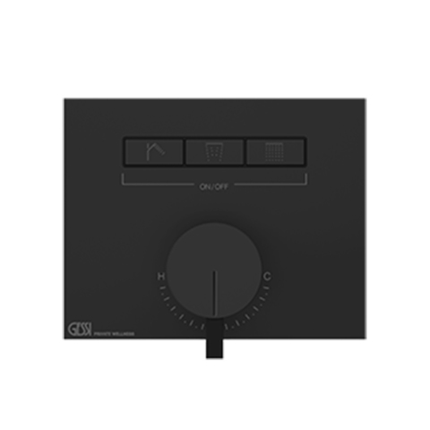 Gessi Hi-Fi 63081#707 Смеситель для душа, с включением до 3 источников одновременно (внешняя часть), цвет: Black Metal Brushed PVD