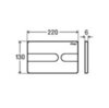 Viega Prevista Visign for Style 23 773052 Панель смыва для унитазов хромированный пластик, модель 8613.1
