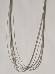 Колье из серебра,10 нитей (серебряная цепочка).