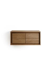 Kenta Мебель для ванной из массива тика с натуральной отделкой, 90 x 45 см
