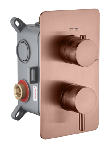 Boheme Cell 135-2-CB Смеситель для ванны встроенный 2-х проходной, цвет: брашированная медь
