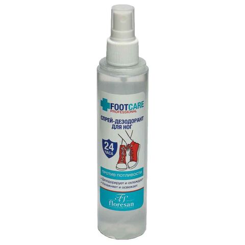 Floresan ORGANIC FOOT CARE Спрей-дезодорант для ног против потливости, 200мл