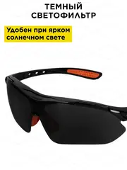 Очки защитные DDE тёмные (647-659)