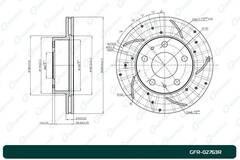 Диск тормозной перфорированный вентилируемый G-brake GFR-02763R правый