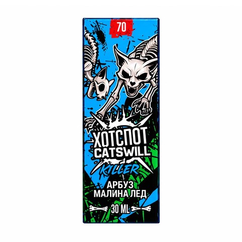 Жидкость HOTSPOT x CATSWILL Salt 2% ULTRA 70mg - Арбуз Малина Лёд