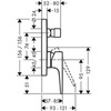 Hansgrohe Metropol 74545000 Смеситель встраиваемый на 2 потребителя