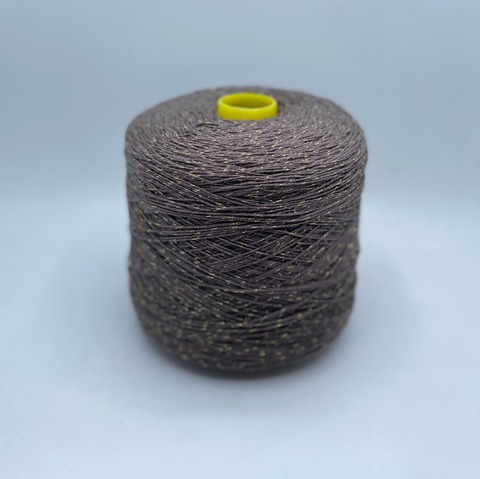 Бобинная пряжа (пр.Италия), art-Plume 360м/100гр. 100% Меринос , цвет-Мокко с люрексом арт.25029