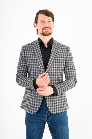Пиджак мужской приталенный Slim Fit SLAVASIO 12/042