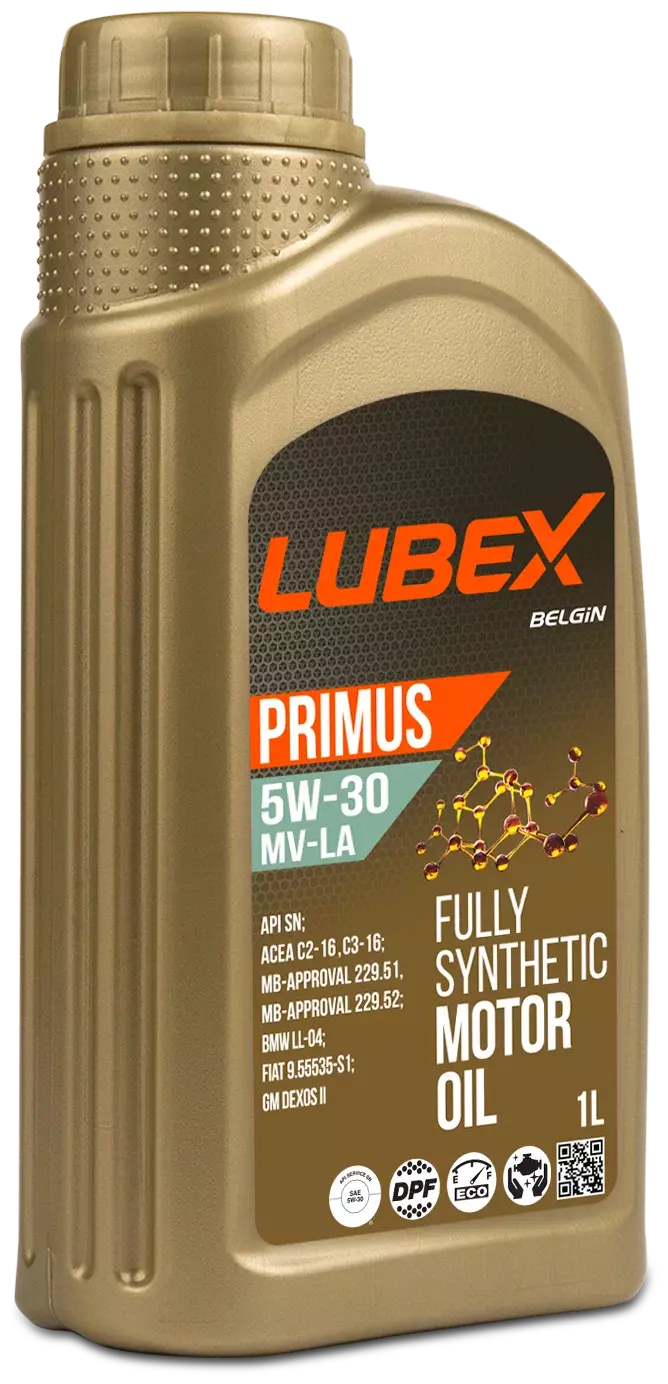 Моторное масло LUBEX PRIMUS MV-LA 5W-30 синтетическое 1л
