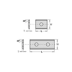 Нож твердосплавный 50x12x1,5 KCR08 CTK ST CMT 790.500.00