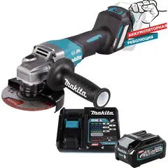 Аккумуляторная угловая шлифовальная машина с диском 125 мм XGT Makita GA029GZM101