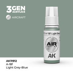 Акриловая краска AK Interactive A-18f Light Grey-Blue 3GEN AIR, 18мл