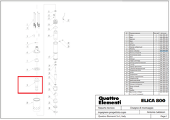 Шнек QUATTRO ELEMENTI ELICA800 +обойма (246-999-009)