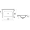 Ceramica Nova Grace CN7011WX Раковина накладная без отверстия под смеситель, 61x45.7, цвет: белый