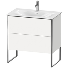 Duravit XSquare XS452402222 Тумба напольная под раковину # 234483, 2 яшика, встроенные ножки с регулировкой по высоте, 592x810x478мм, цвет White High Gloss фото