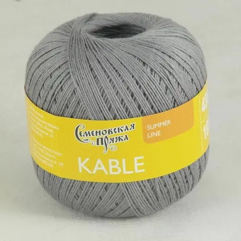 Пряжа Семеновская Kable (Кабле) 30006 серый