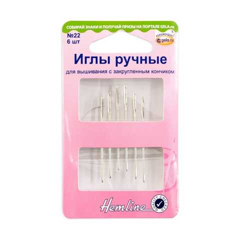 Hemline Иглы для вышивания с закругленным кончиком № 22