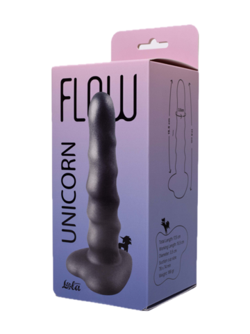 Нереалистичный дилдо Unicorn Black Lola Games