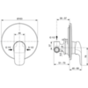 Ideal Standard Ceraflex A6757AA Смеситель встраиваемый на 1 потребителя со встраиваемой частью