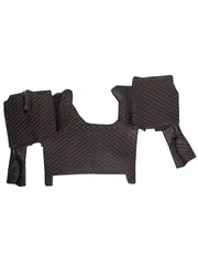 Ковры 3D SITRAK C7H MAX (экокожа, черный, красная строчка)