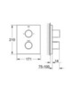 GROHE Grohtherm F 27618000 Термостат для душа встраиваемый на 2 потребителя