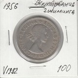 V1982 1956 Великобритания 2 шиллинга V1982 1956 Великобритания 2 шиллинга
