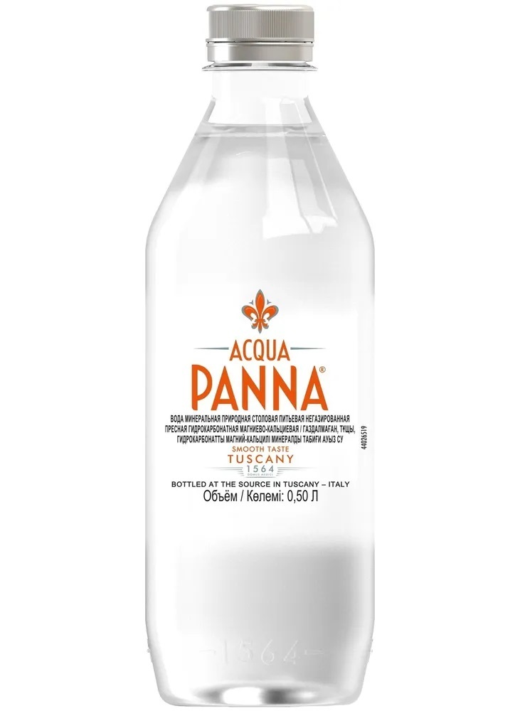 Вода минеральная Acqua Panna негазированная 0,5 л в пластиковой бутылке - 12 шт