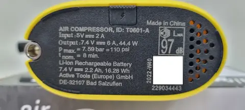 Автомобильный компрессор AirMan Mini Tire Inflator Li-ion портативный на аккумуляторе