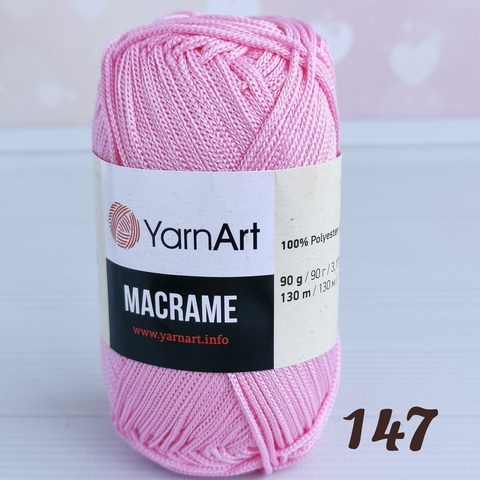 YARNART MACRAME 147, Розовый