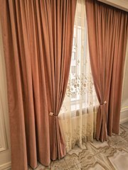 Комплект штор BlessLight Портьеры Канвас 320х280 1 шт. Розовая пудра