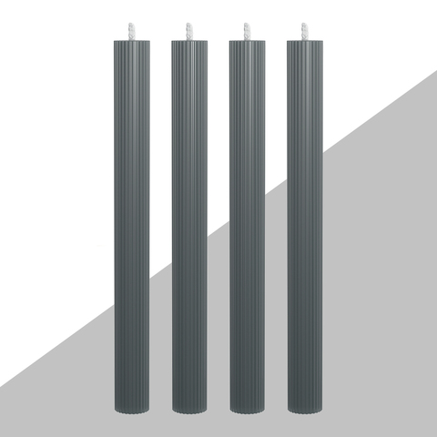 Набор из 4 декоративных свечей 2,3х26см SCANDYLAB Empire Grey SL-EXL03