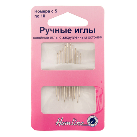 Hemline Иглы ручные с закругленным острием для трикотажа
