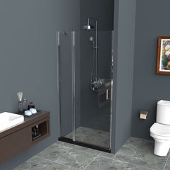 BelBagno Uno UNO-B-12-40+70-C-CR Дверь в проём с одной распашной створкой и фиксированной панелью, цвет: хром фото