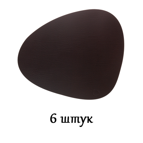 Комплект из 6 подстановочных салфеток 37x44 см LindDNA Bull brown 9873