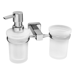 WasserKRAFT Lippe K-6589 Держатель стакана и дозатора, цвет: хром фото