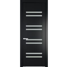 Межкомнатная дверь эмаль Profil Doors 1.6P блэк остеклённая