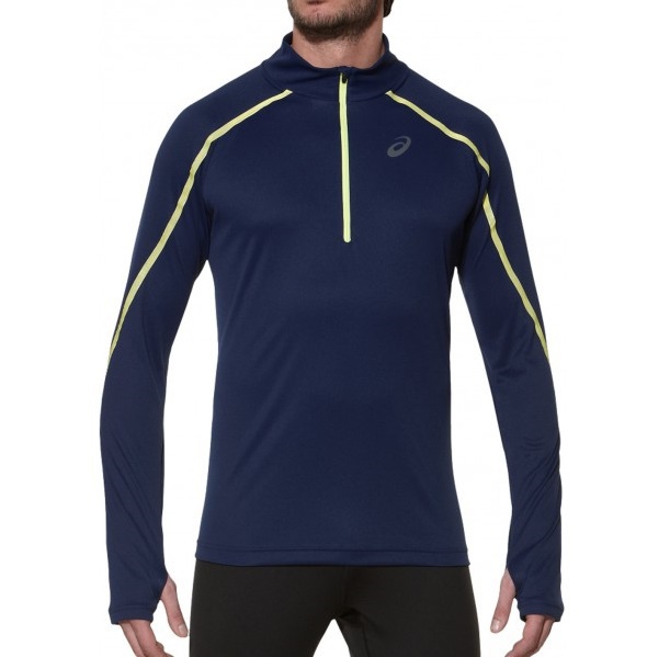 Беговая рубашка Asics Lite-Show LS 1/2 Zip мужская синяя - 2
