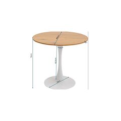 Стол Schickeria Oak Print Black Ø80 см