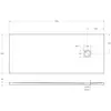 BelBagno TRAY-MR-UNO-AH-170/70-35-W-BO Поддон из искусственного мрамора в комплекте с сифоном с белой матовой декоративной накладкой