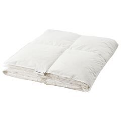 Полутороспальное одеяло IKEA FJALLARNIKA (ФЬЕЛЛАРНИКА), Зимнее, Всесезонное, Стеганое, Белый, 150х200 см