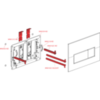 Alcaplast M770 Кнопка управления для скрытых систем инсталляции, белый/хром-глянец