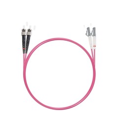 Патч Корд Оптоволоконный LC/UPC-ST/UPC MM OM4 50/125 Duplex 3.0мм 1 м