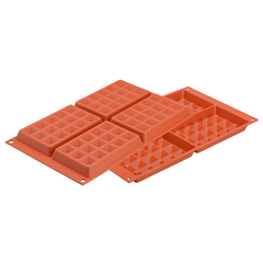 Форма для приготовления вафель waffel classic силиконовая красная
