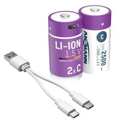 Аккумулятор Baby С/Li-ion ANSMANN 1.5V 2500mAh/2шт